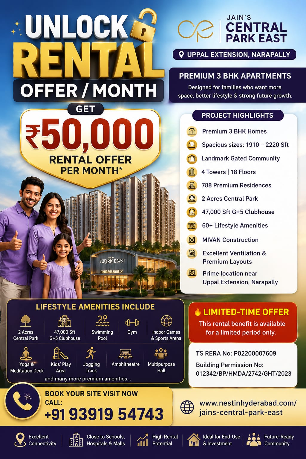 Jain's Central Park East project view in Uppal Narapally Hyderabad